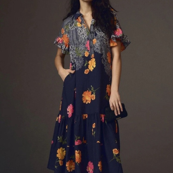 Anthropologie Dresses & Skirts - Anthropologie Ruffle-Sleeve Dress